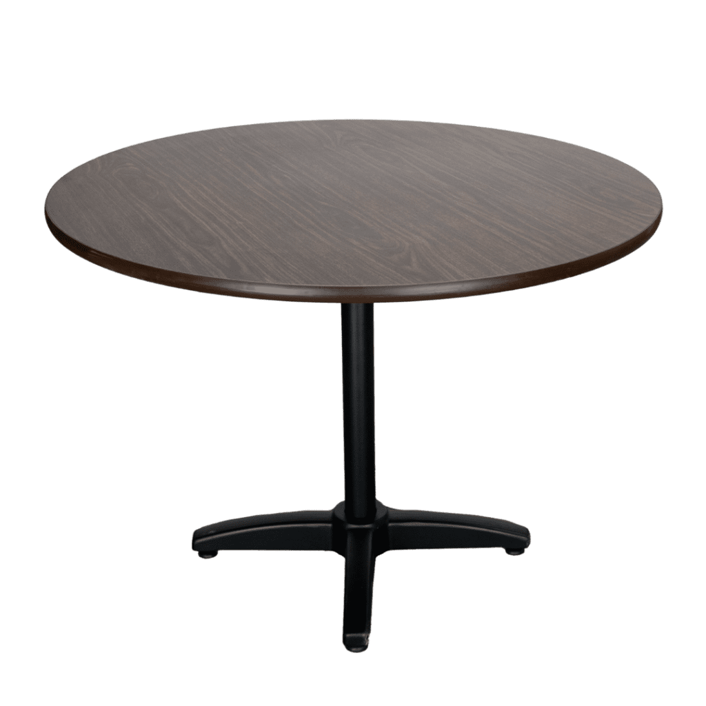 Round Laminated Table Top in Mahogany.