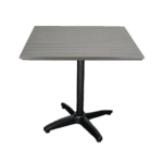 Square synthetic teak table top in Grey.