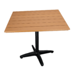 Square Synthetic Teak Natural