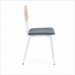 Grey Dining Chair Wood Side View