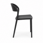 Snow Black Outdoor Chair Side View