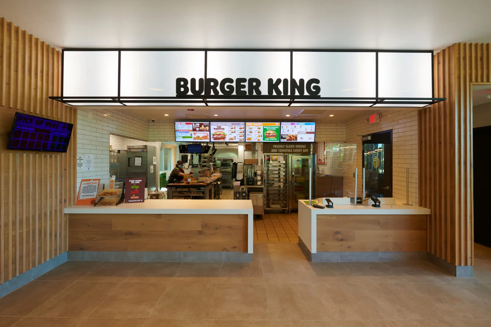 Burger King Royal interior pickup counter.