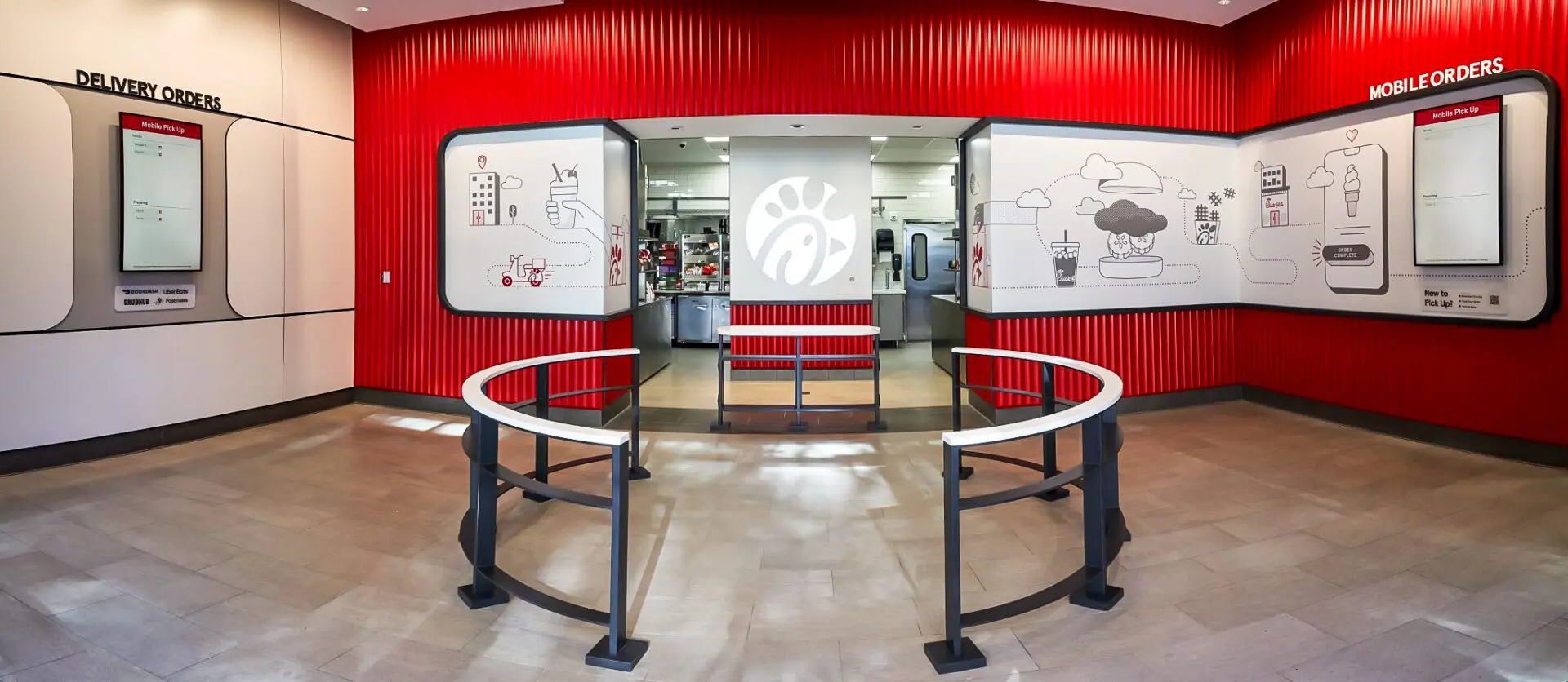 Chick-fil-a remodeled queue area