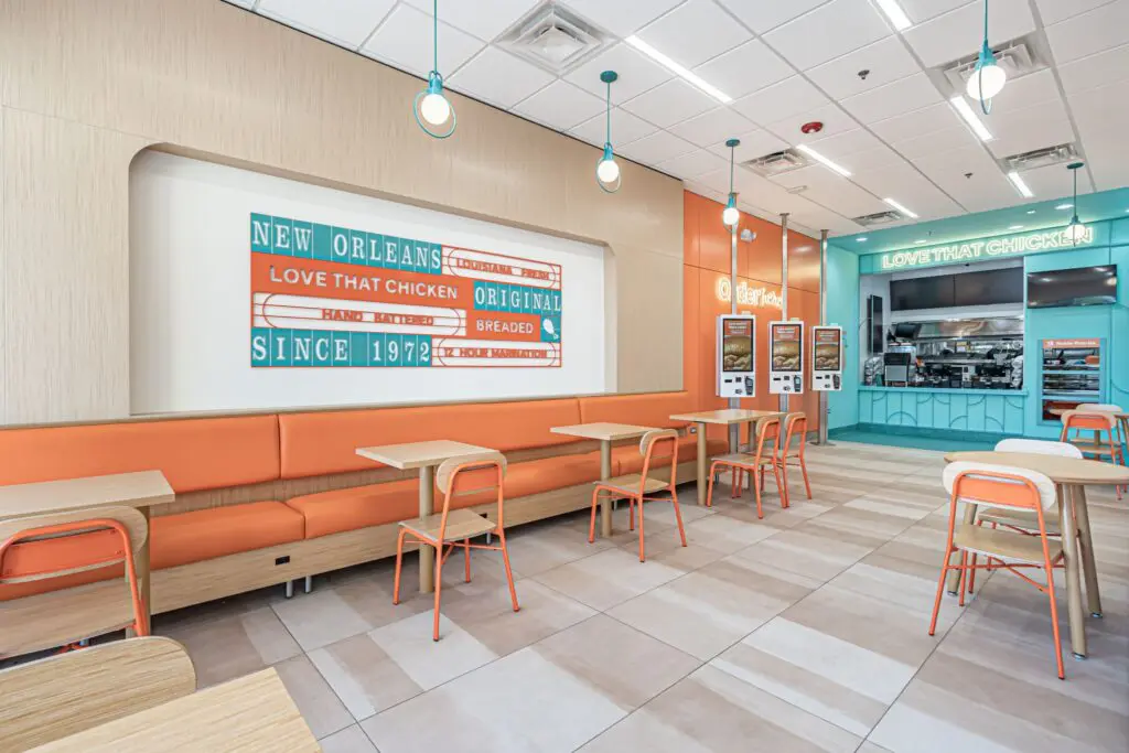 Popeyes Eclectic restaurant style