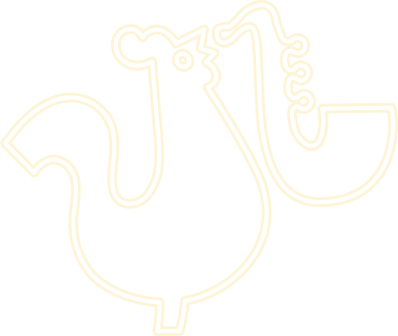 Popeyes Neon Poppy with Saxophone