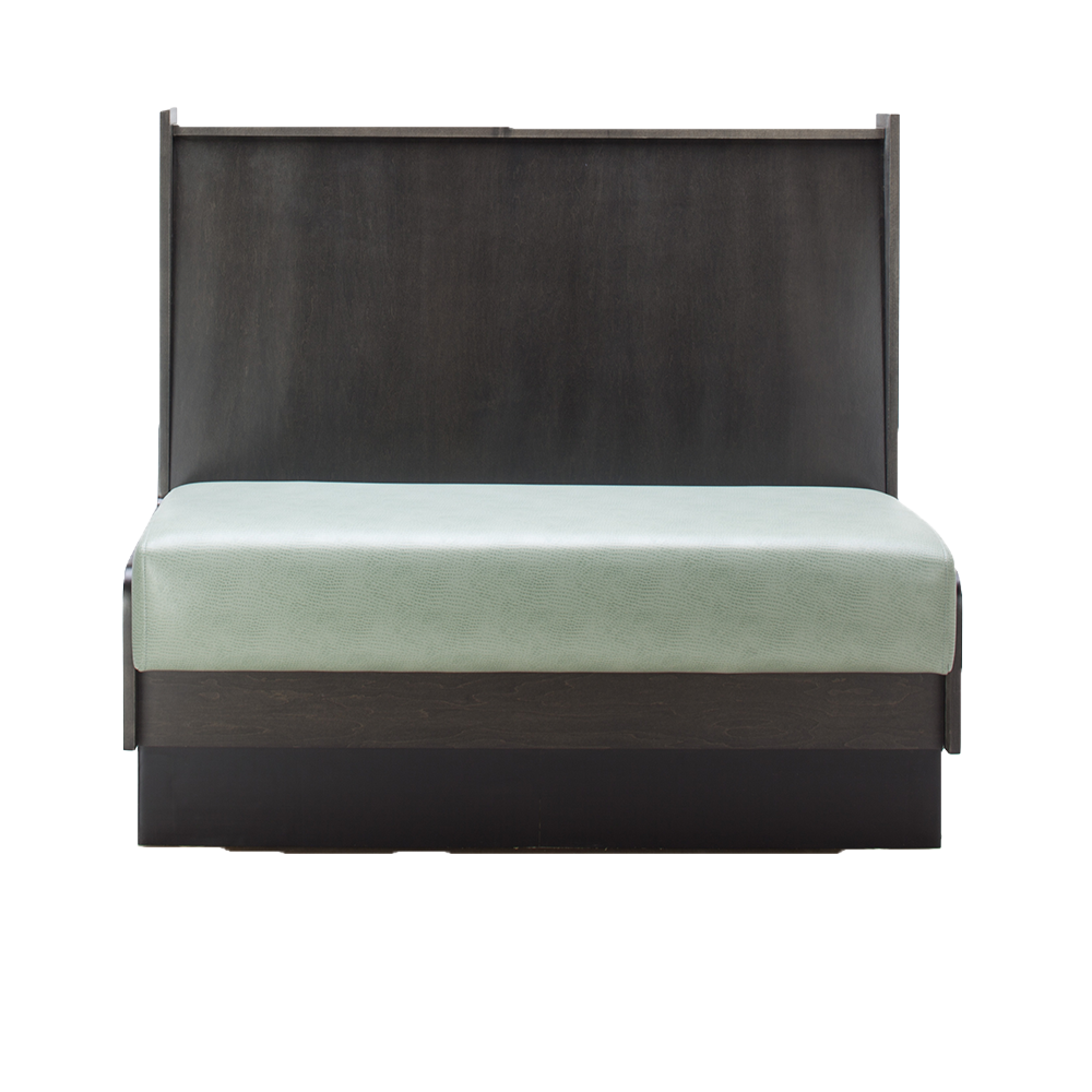 Kenilworth commercial booth seating, front.