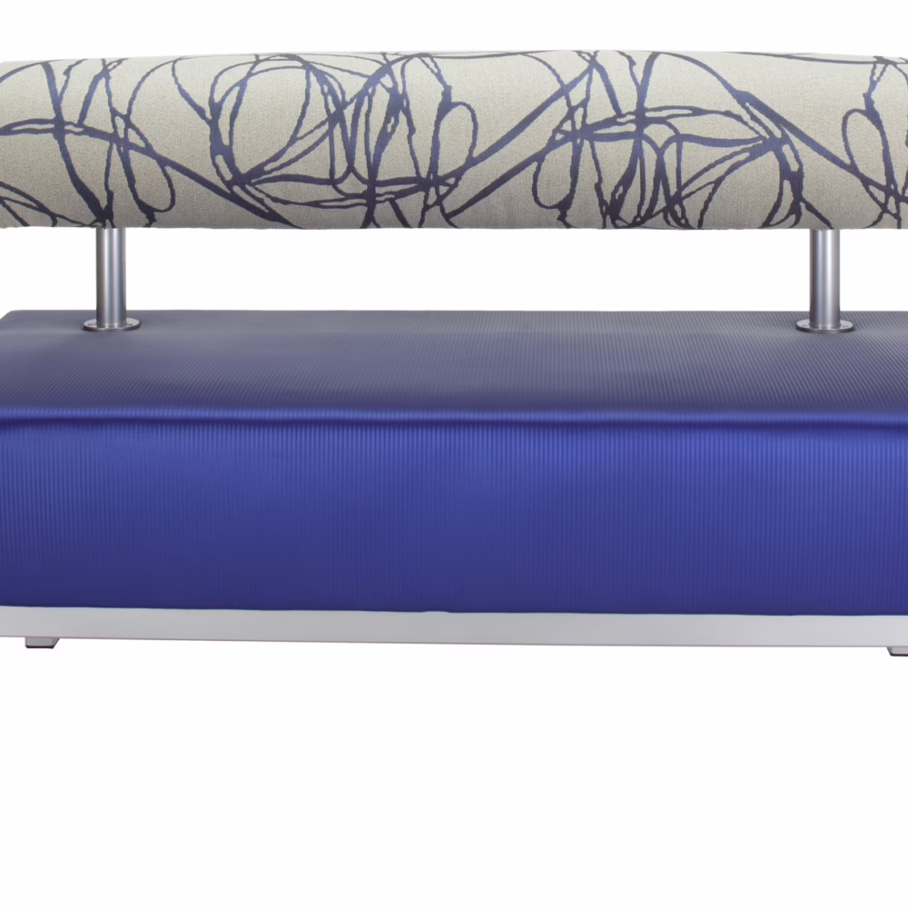 Montrose commercial restaurant booth with upholstered seat and head roll
