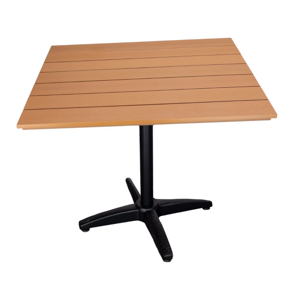 Square Synthetic Teak Natural