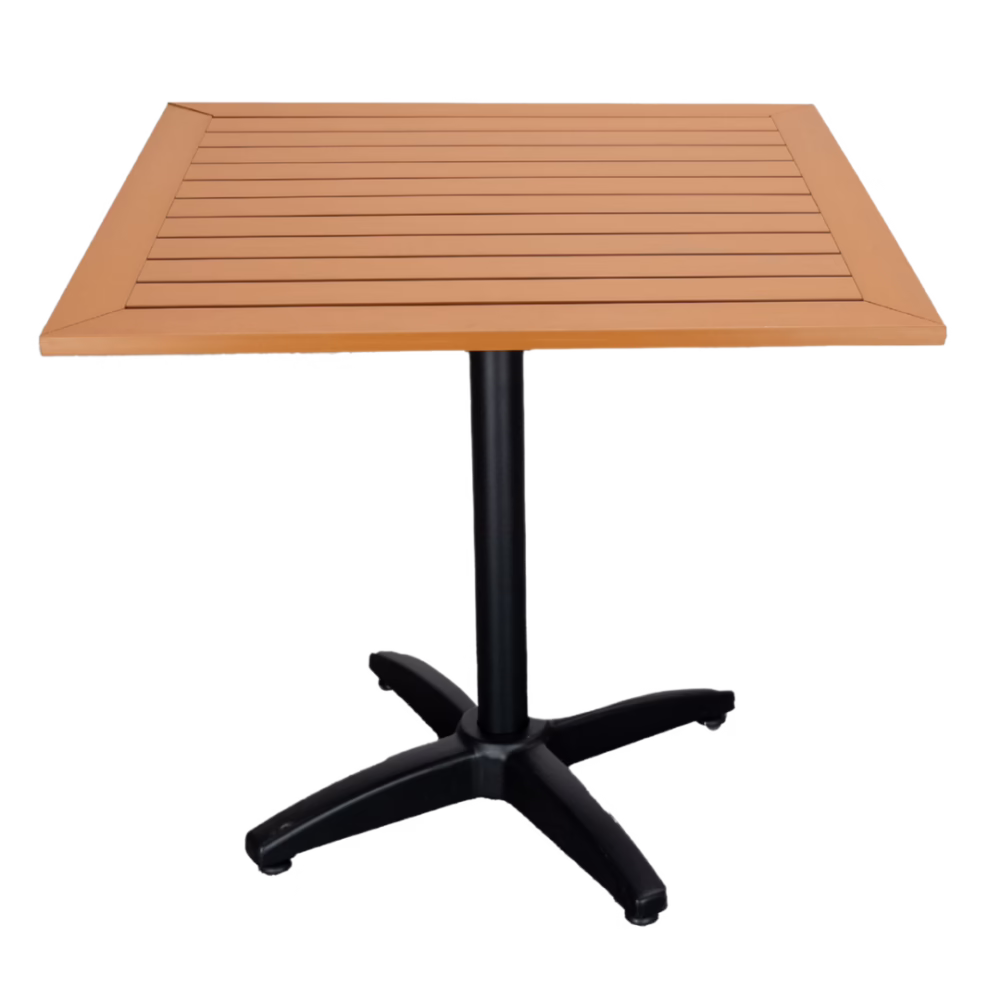 Teak Table Top in natural color with border.