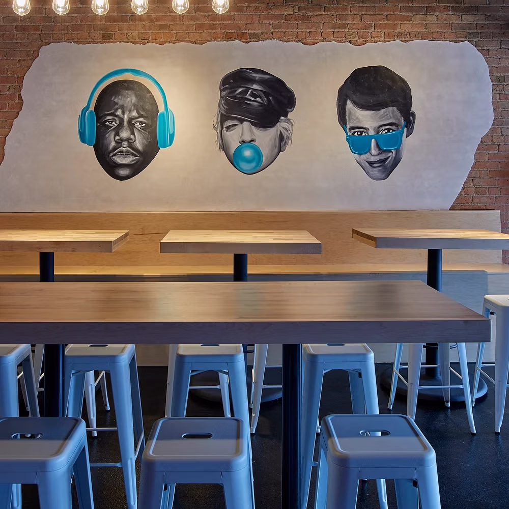 Jojo's Shake Bar graphics wall