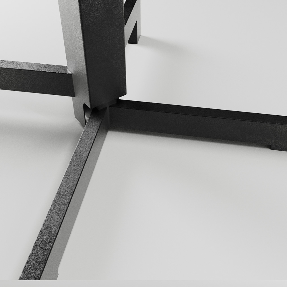 Flip Top Rockless Dining Height Table Base bottom view